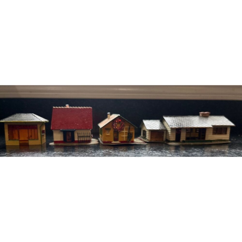 Vintage 1950's -1960's HO Train Layout Model Train Mid Century 4 Various Houses - Picture 6 of 7